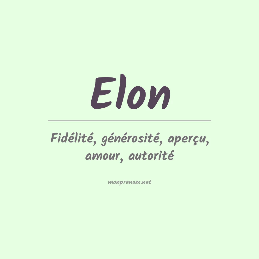 Prénom Elon