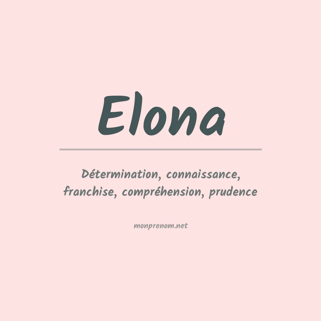Prénom Elona