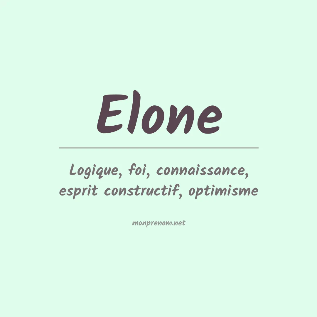 Prénom Elone
