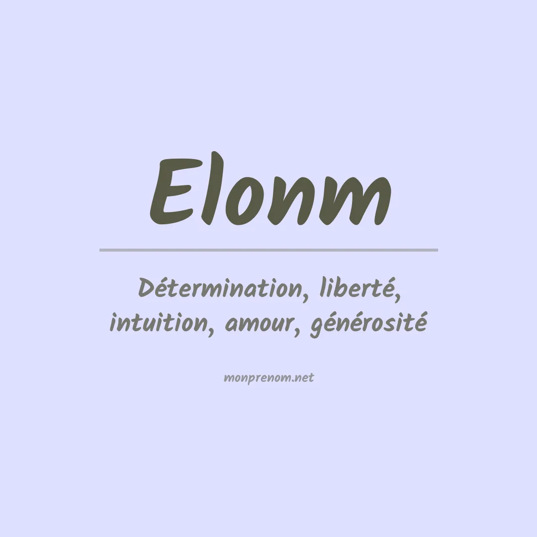 Prénom Elonm