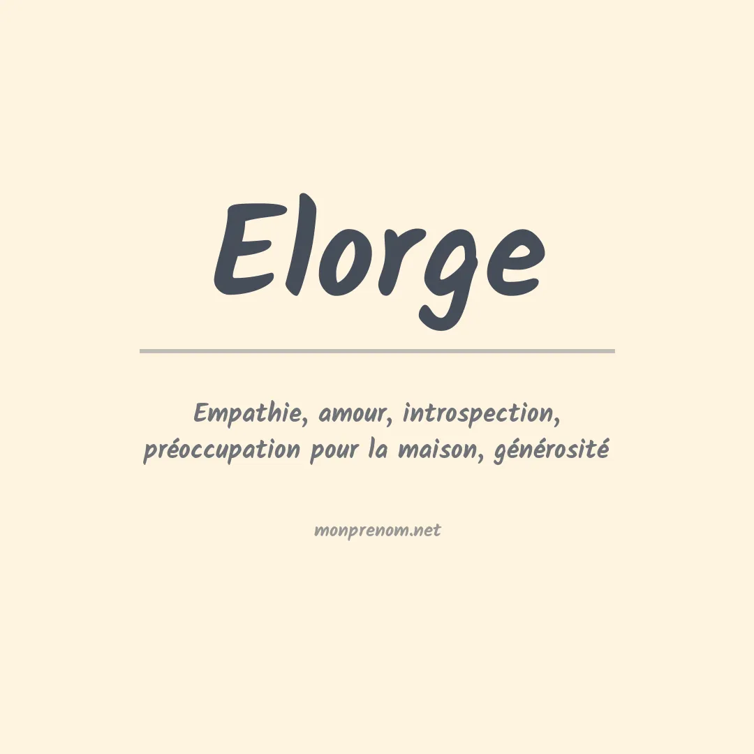 Prénom Elorge