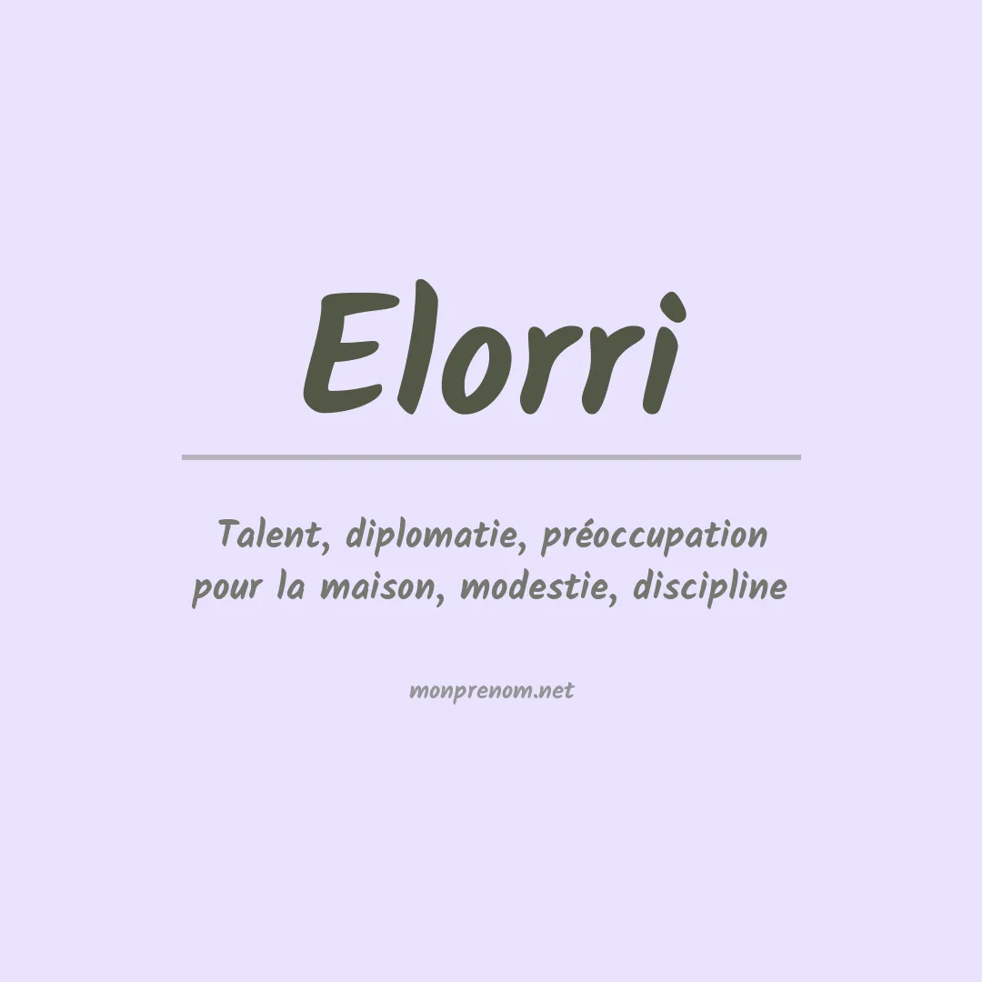 Prénom Elorri