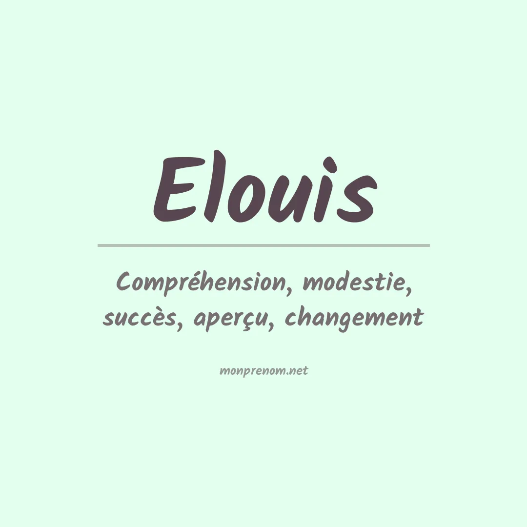Prénom Elouis