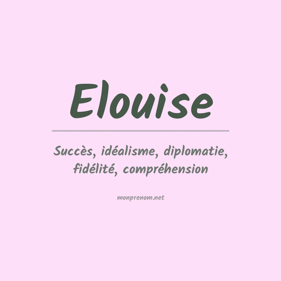 Prénom Elouise