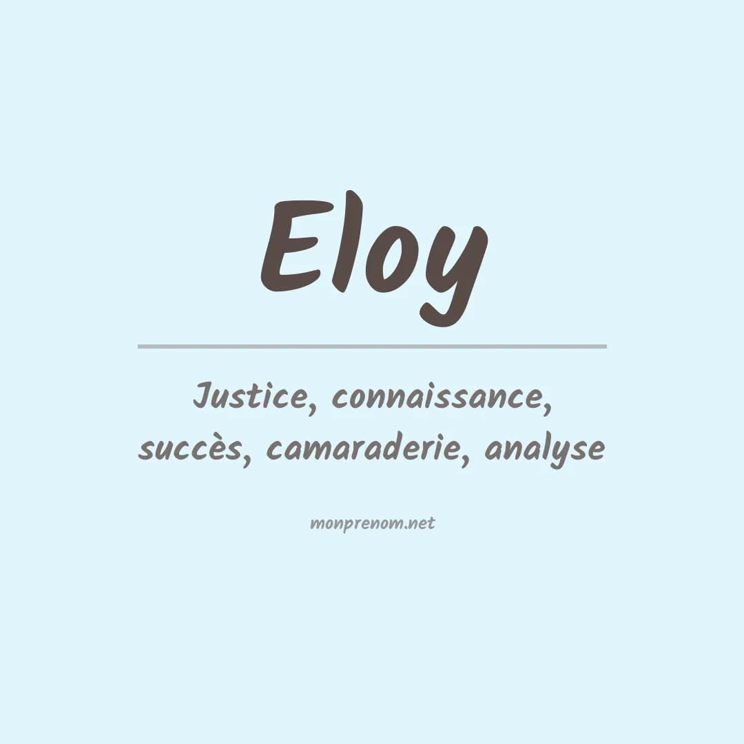 Prénom Eloy