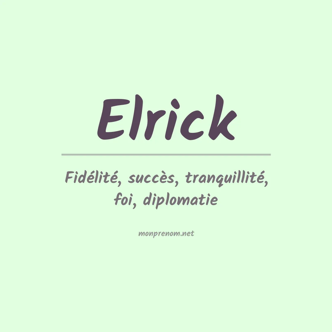 Prénom Elrick