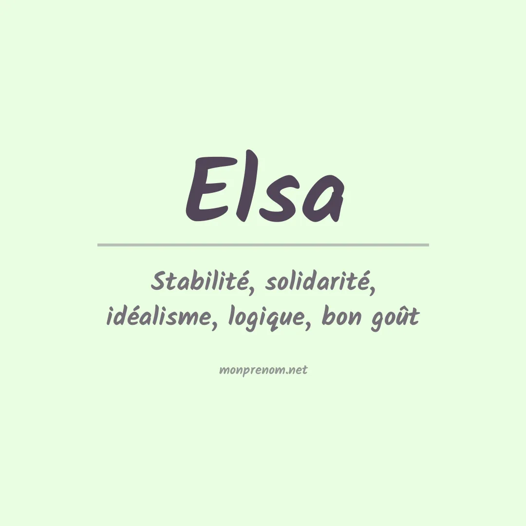 Prénom Elsa