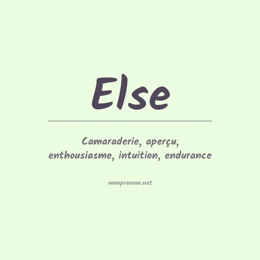 Prénom Else