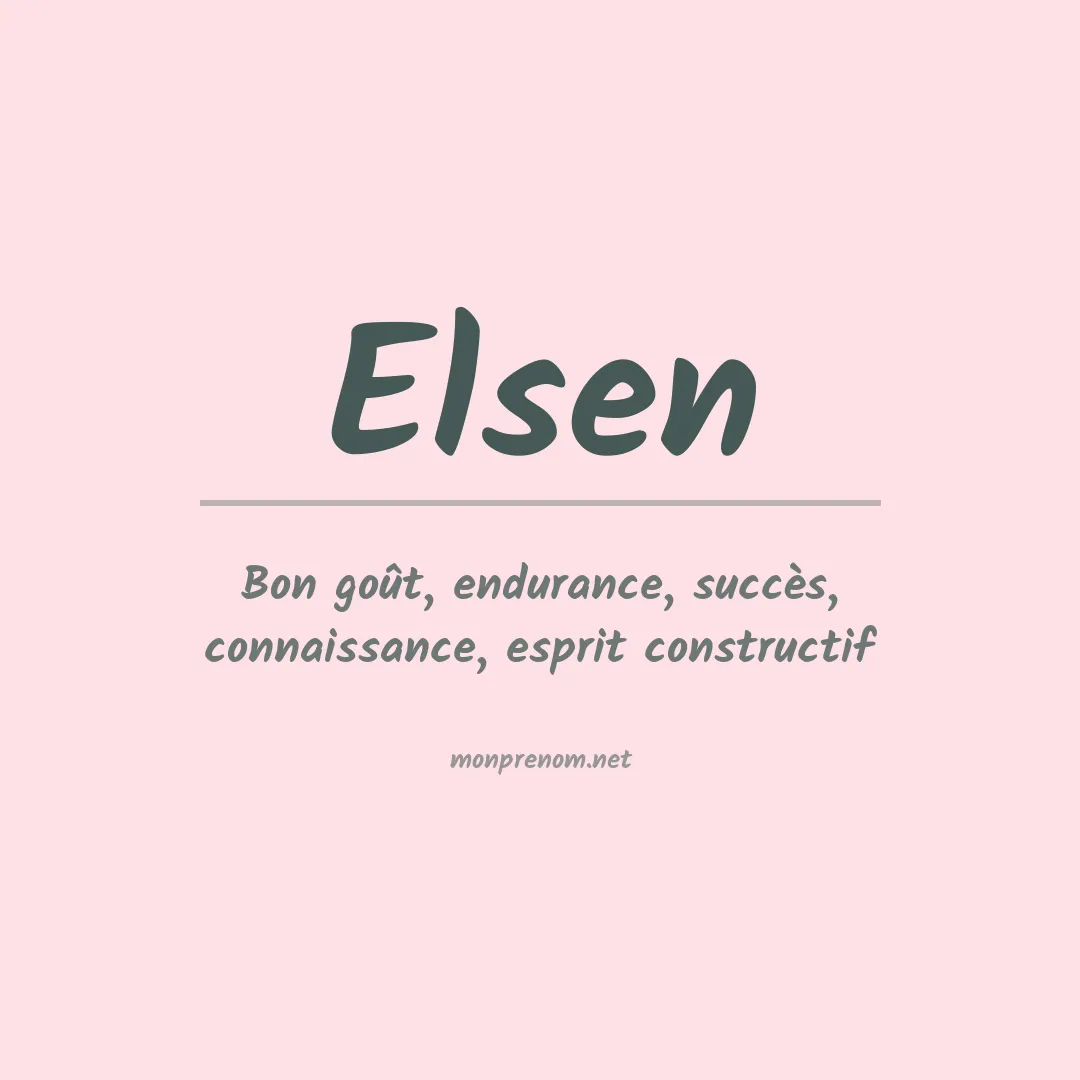 Prénom Elsen