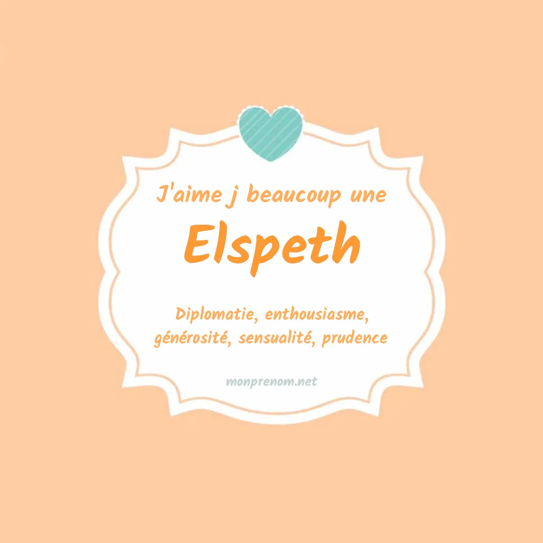 J'aime beaucoup Elspeth
