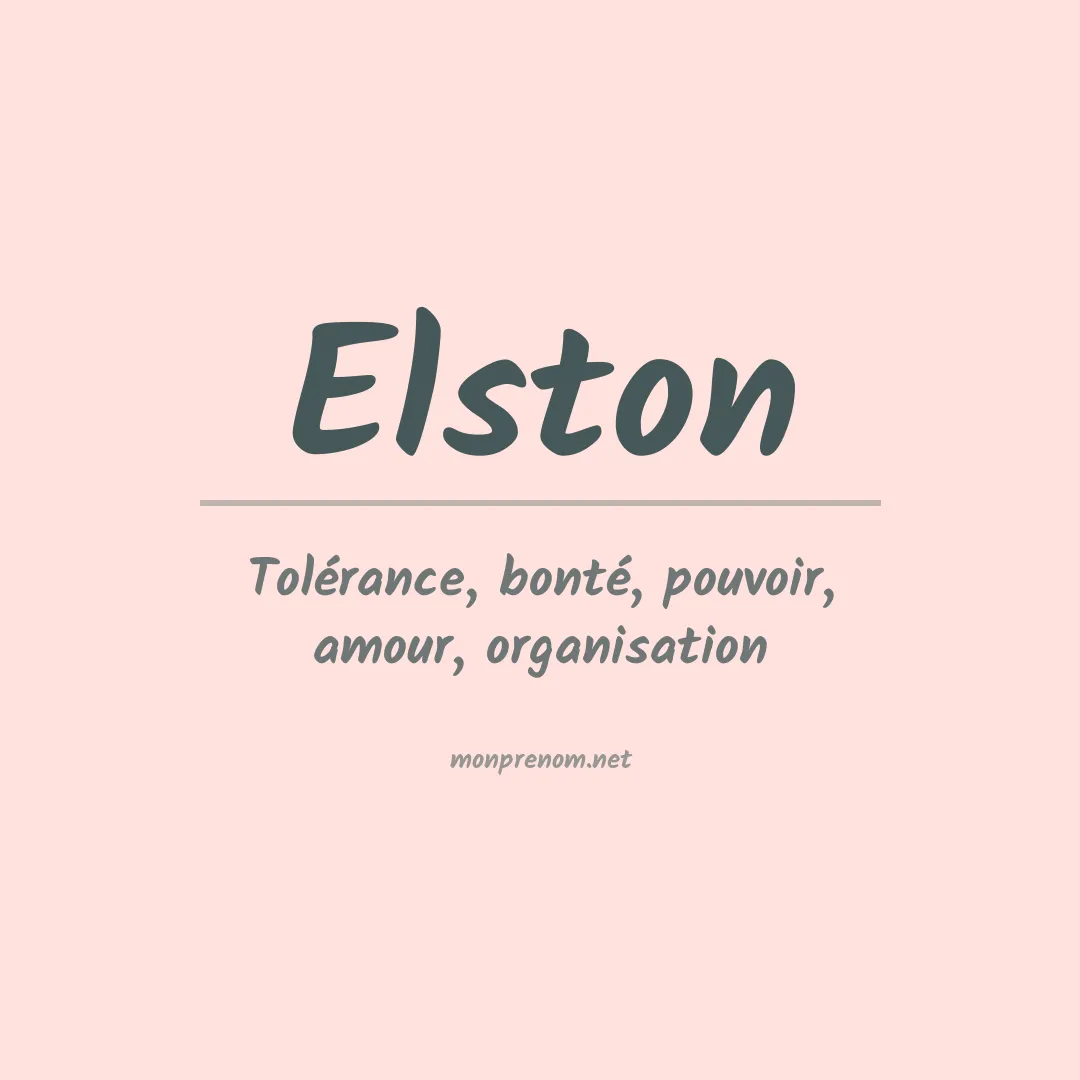 Prénom Elston