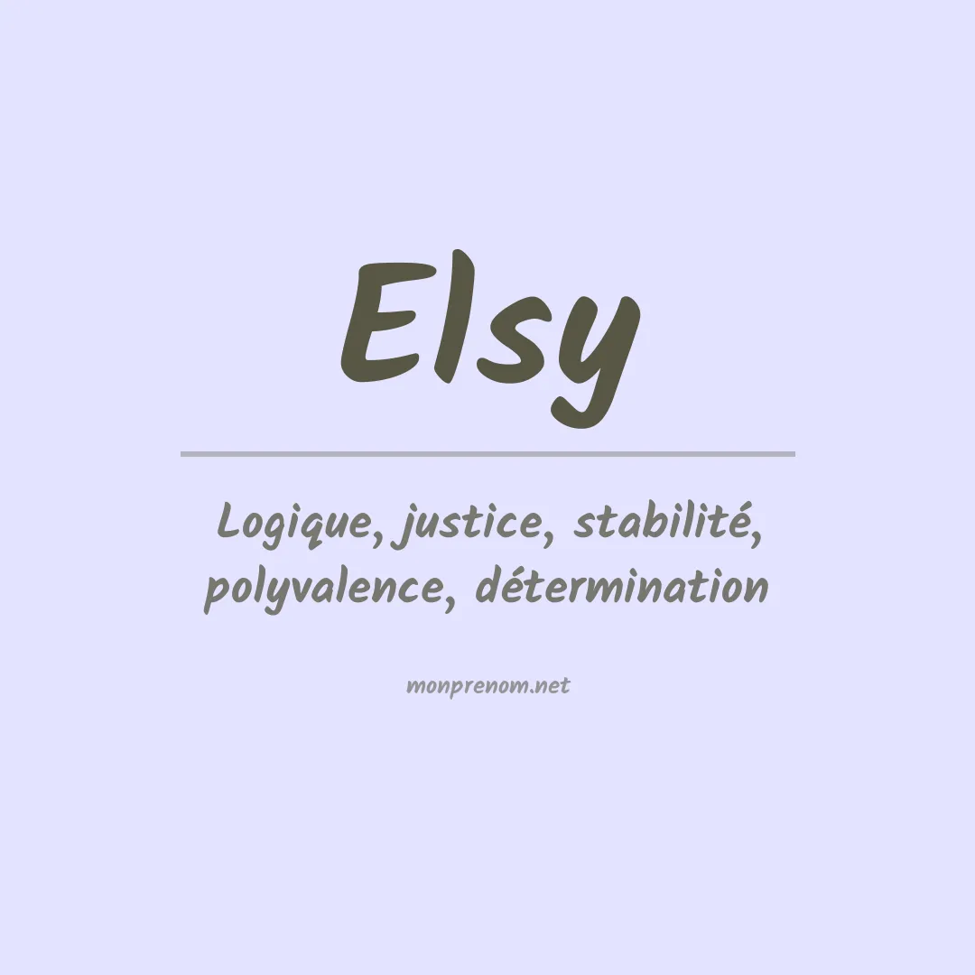 Prénom Elsy