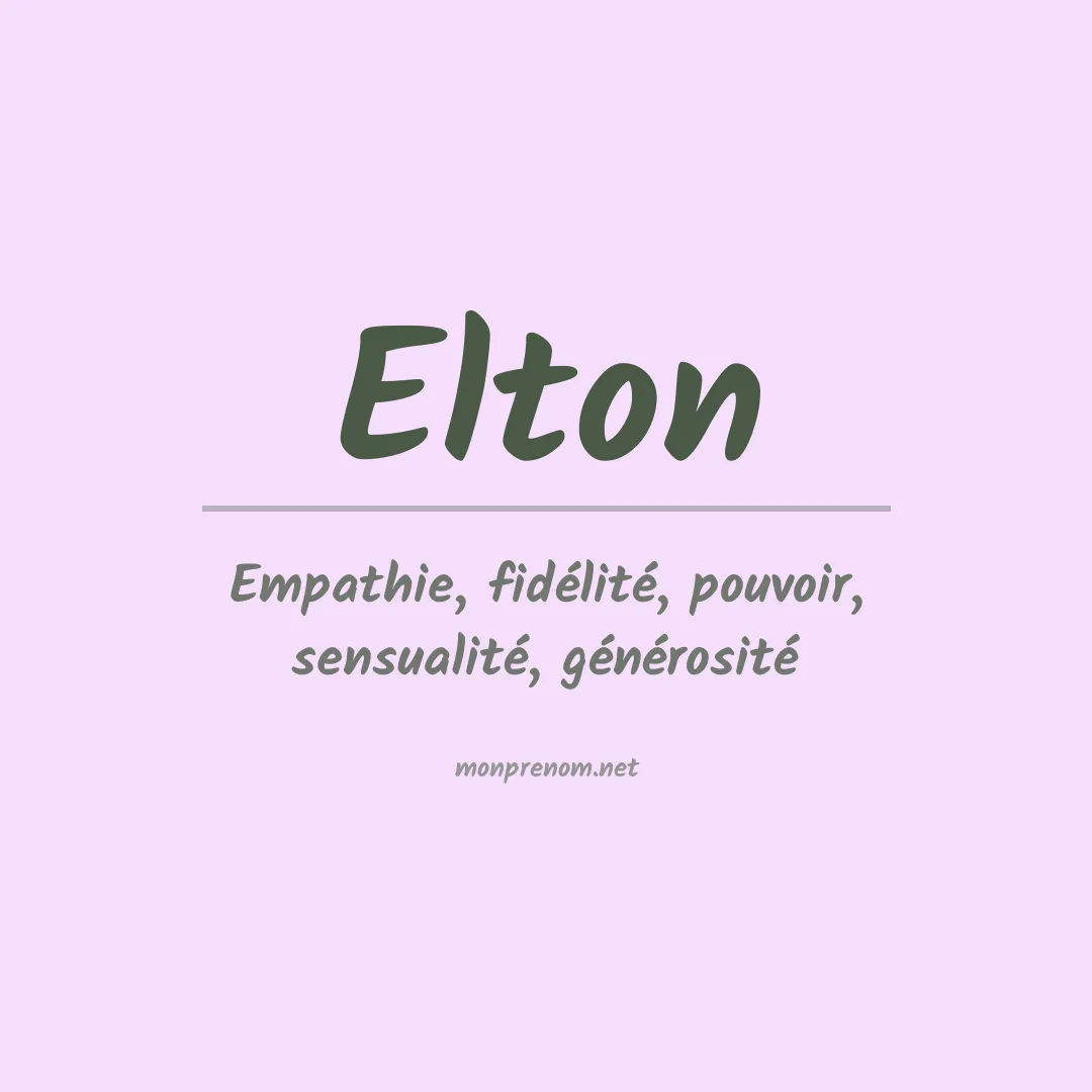 Prénom Elton