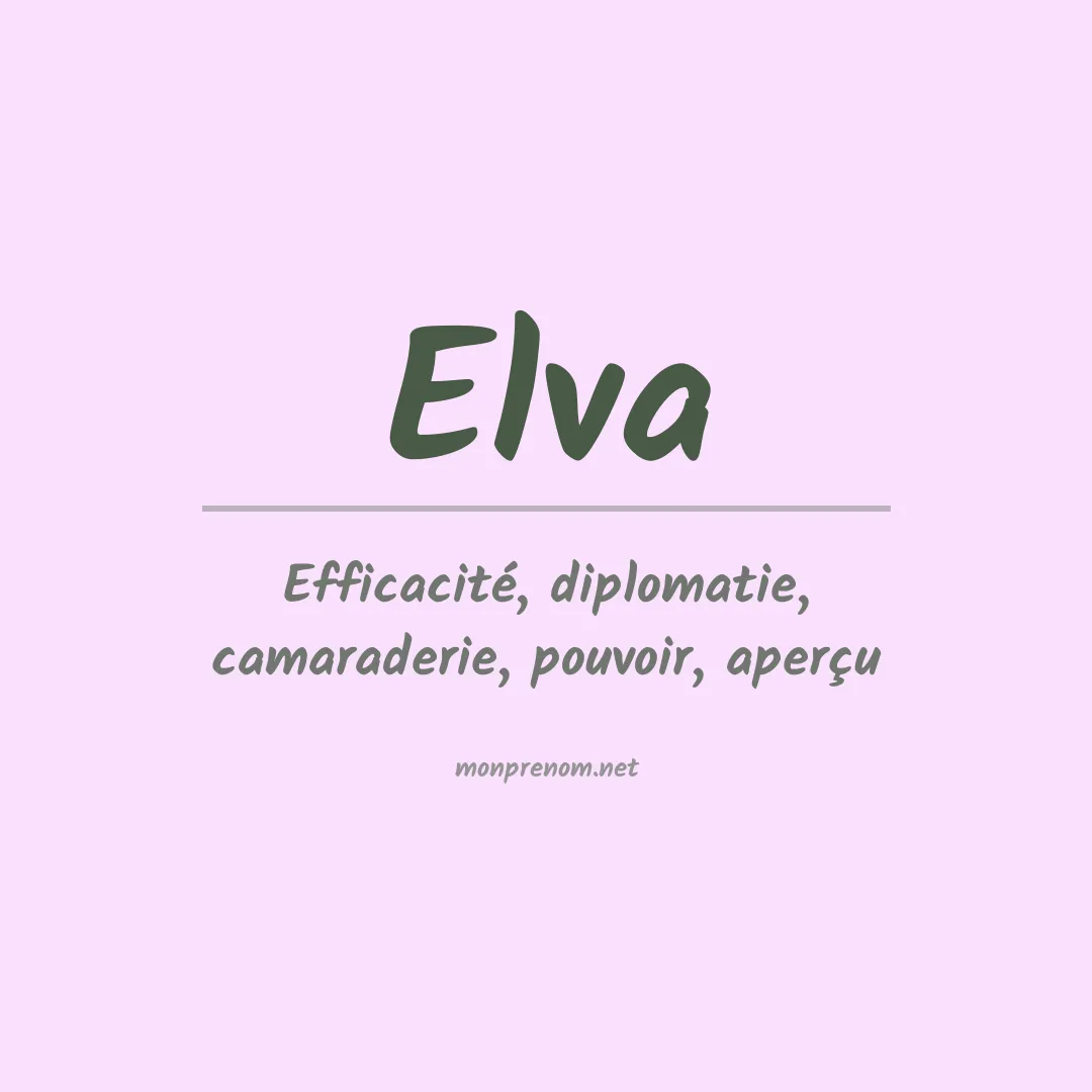 Prénom Elva