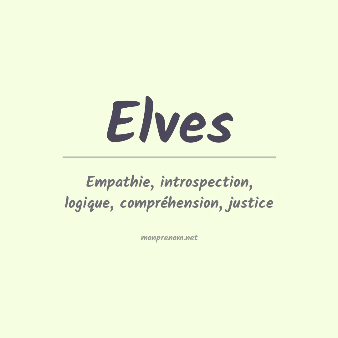 Signification du prénom Elves