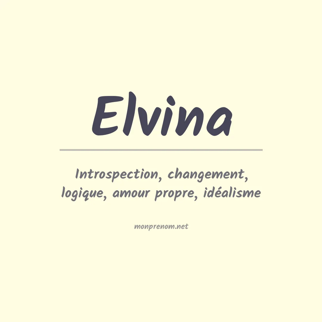 Prénom Elvina