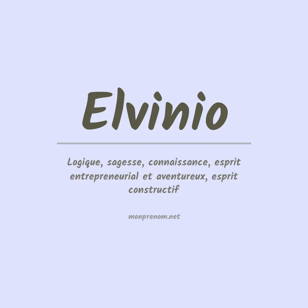 Prénom Elvinio
