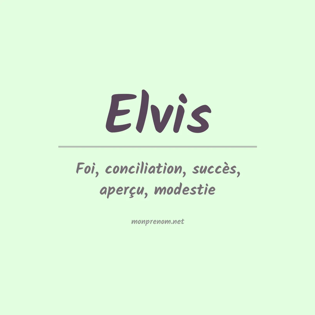 Prénom Elvis