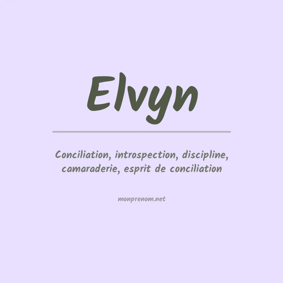 Prénom Elvyn