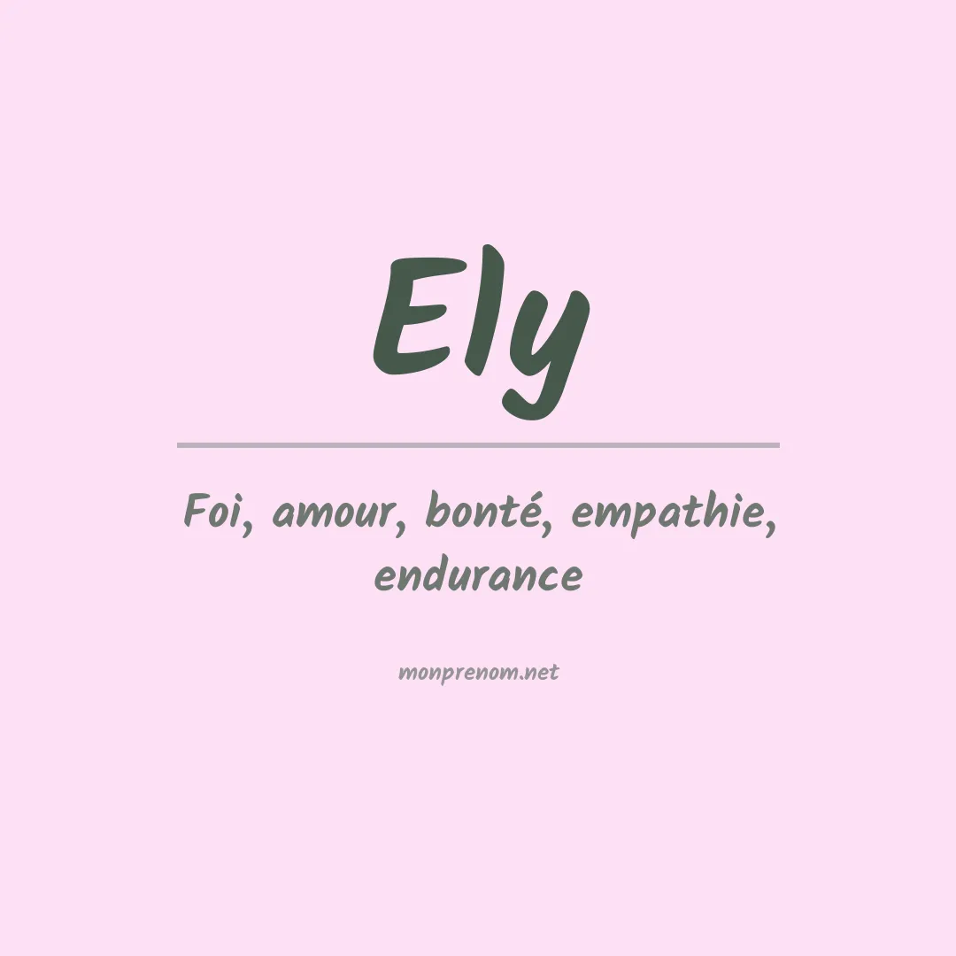 Prénom Ely