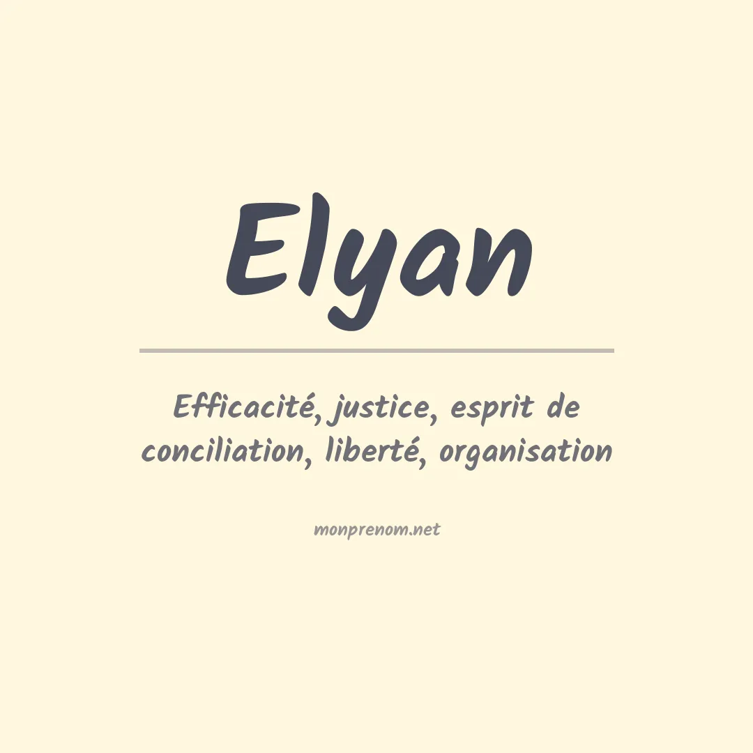 Prénom Elyan