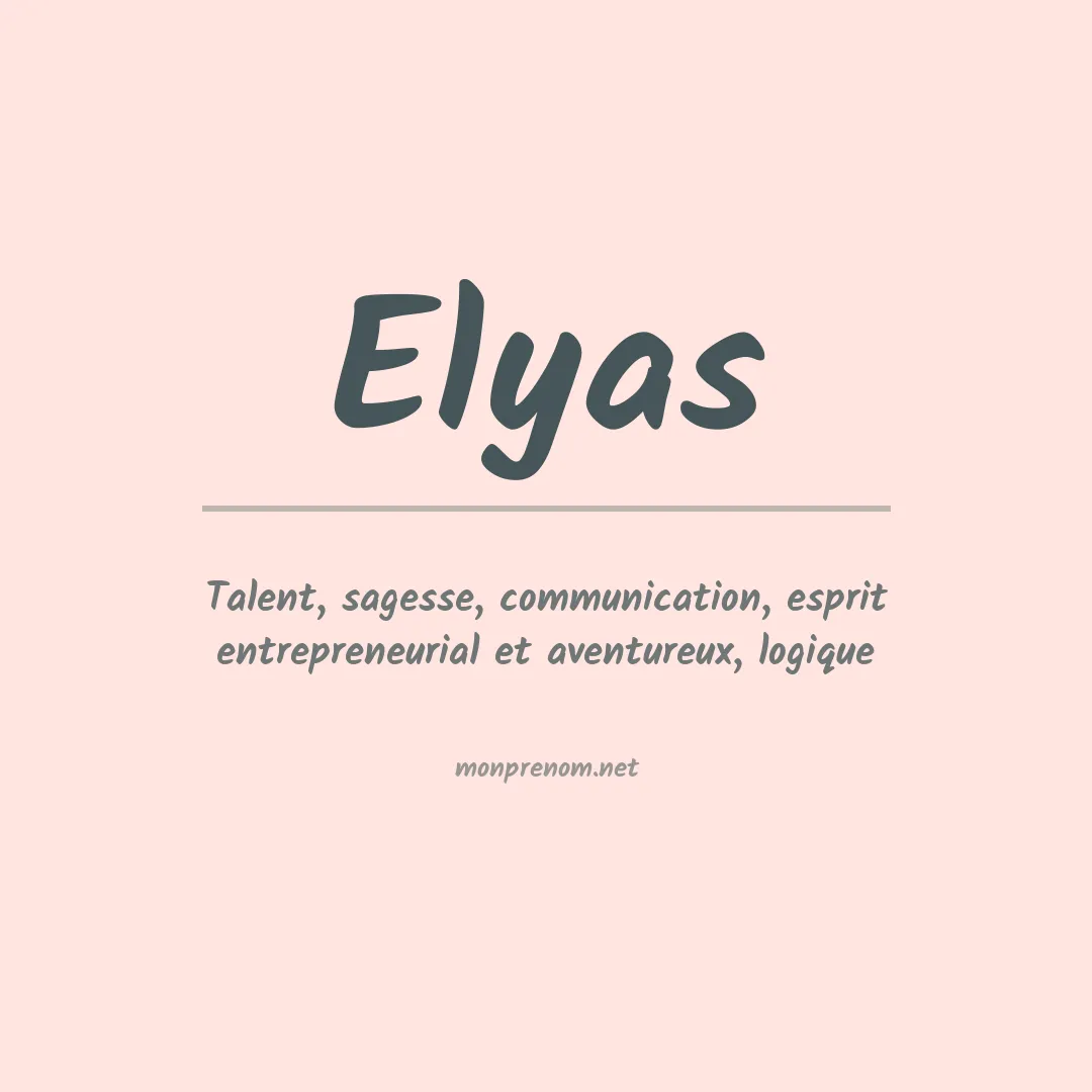 Prénom Elyas