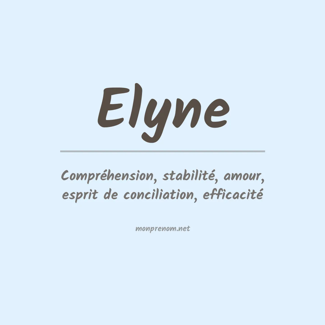 Prénom Elyne