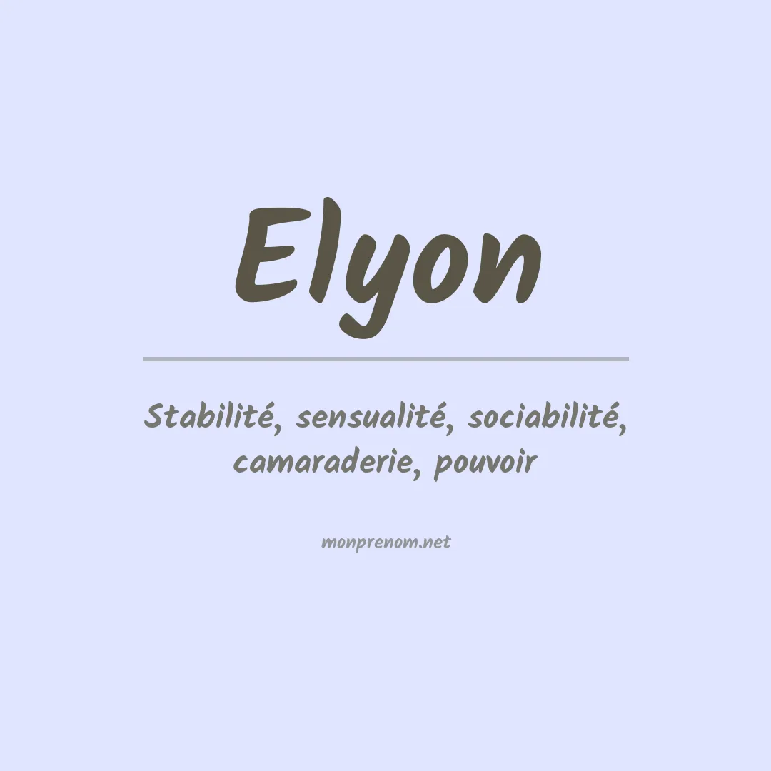 Prénom Elyon
