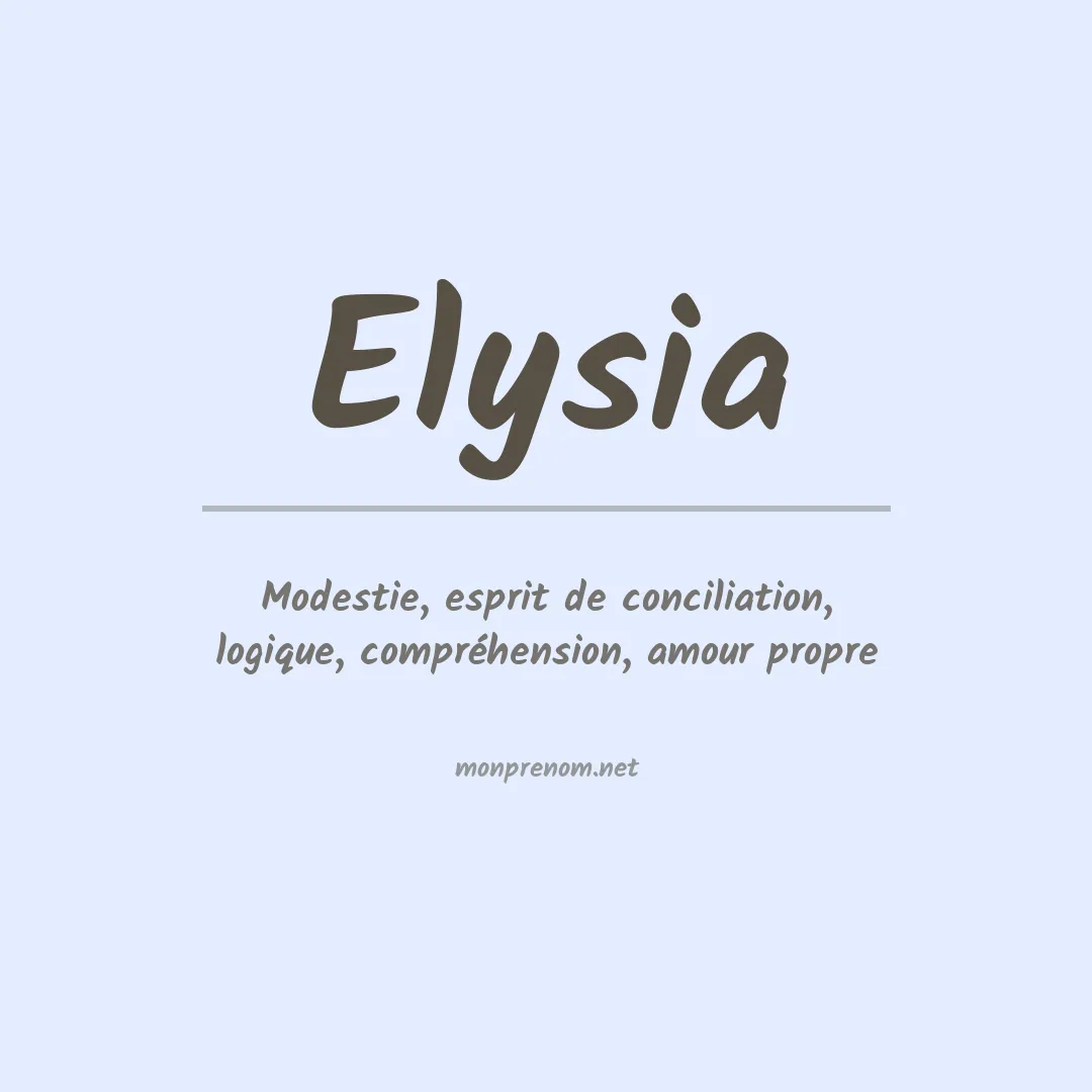 Prénom Elysia
