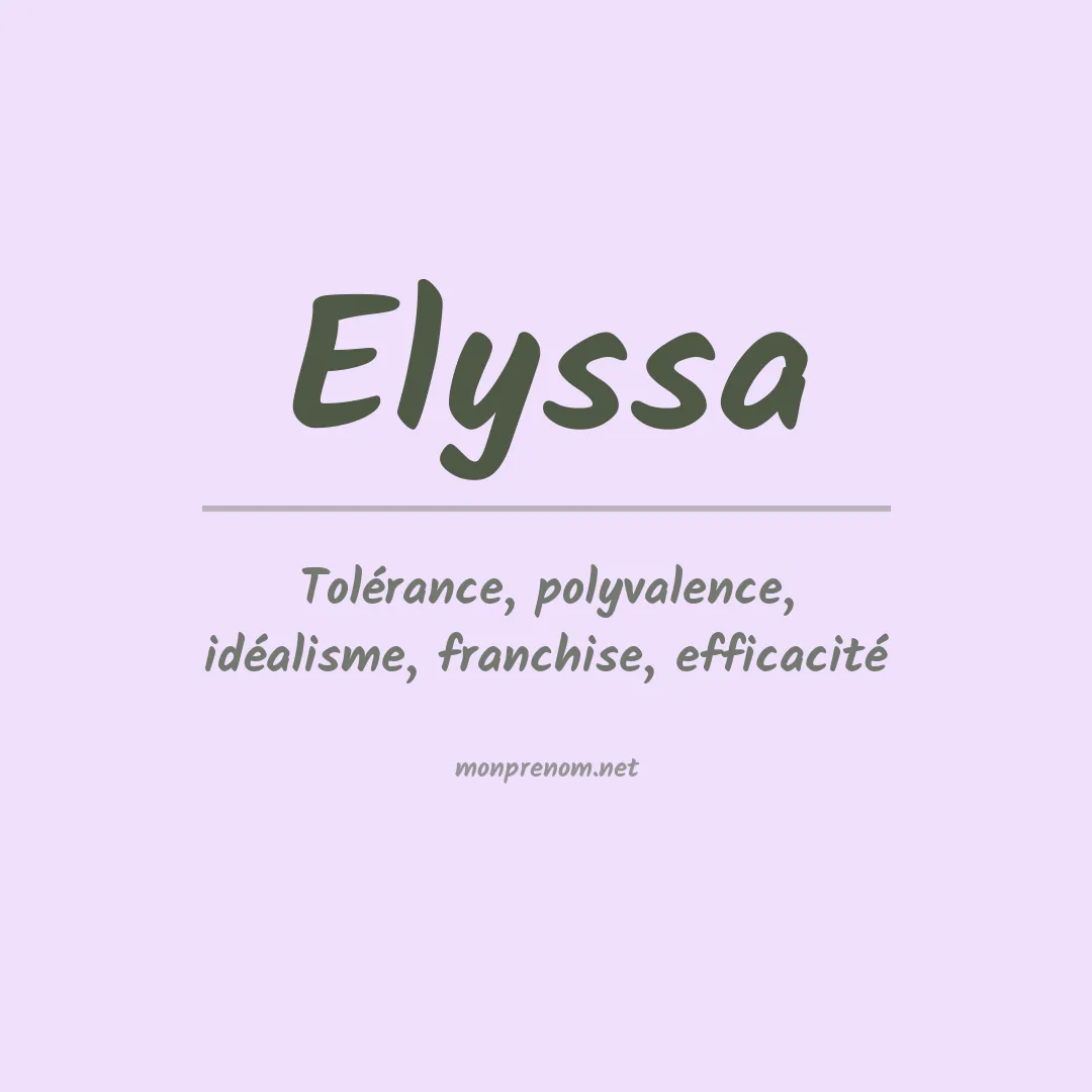 Prénom Elyssa