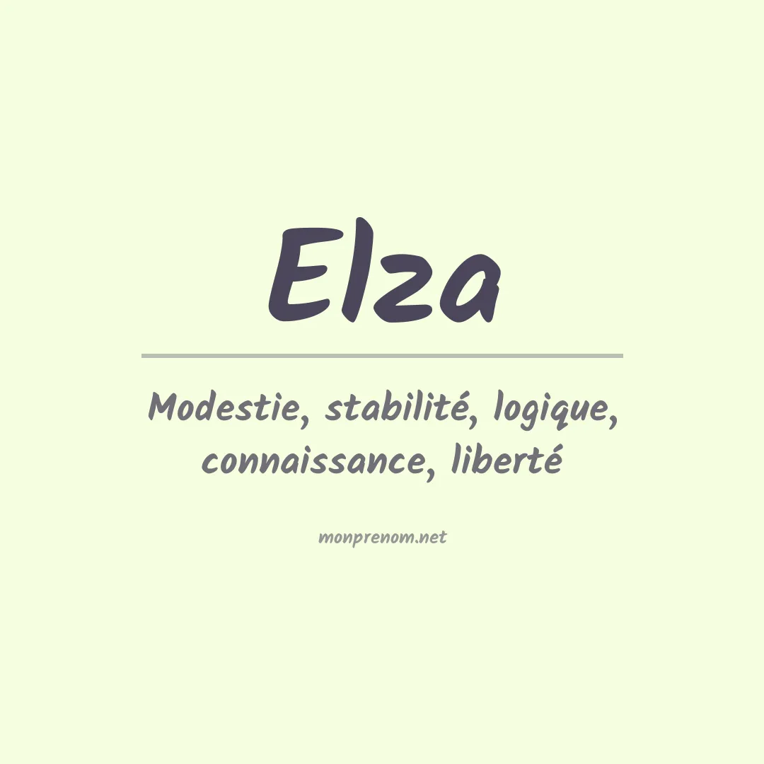 Prénom Elza