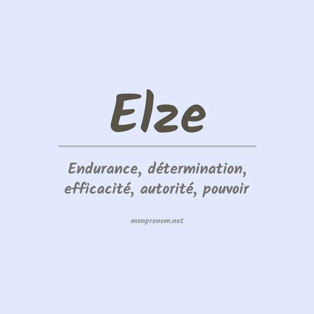 Prénom Elze