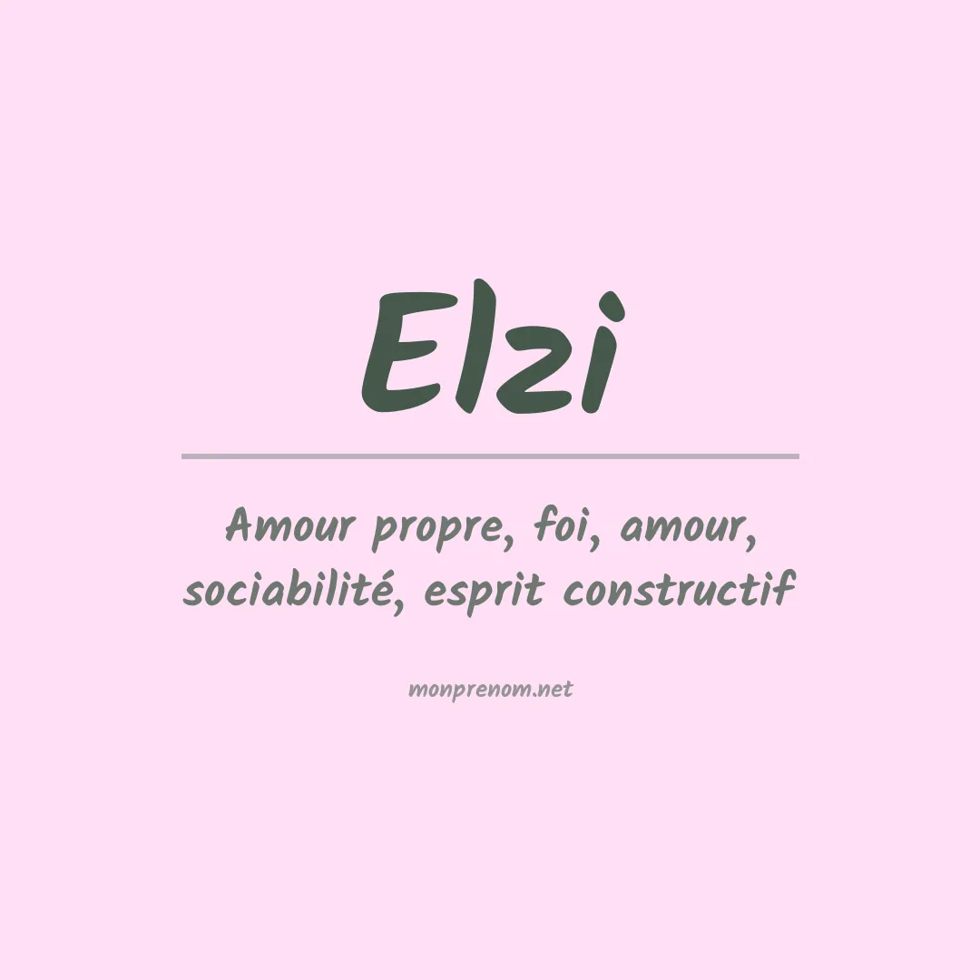 Prénom Elzi