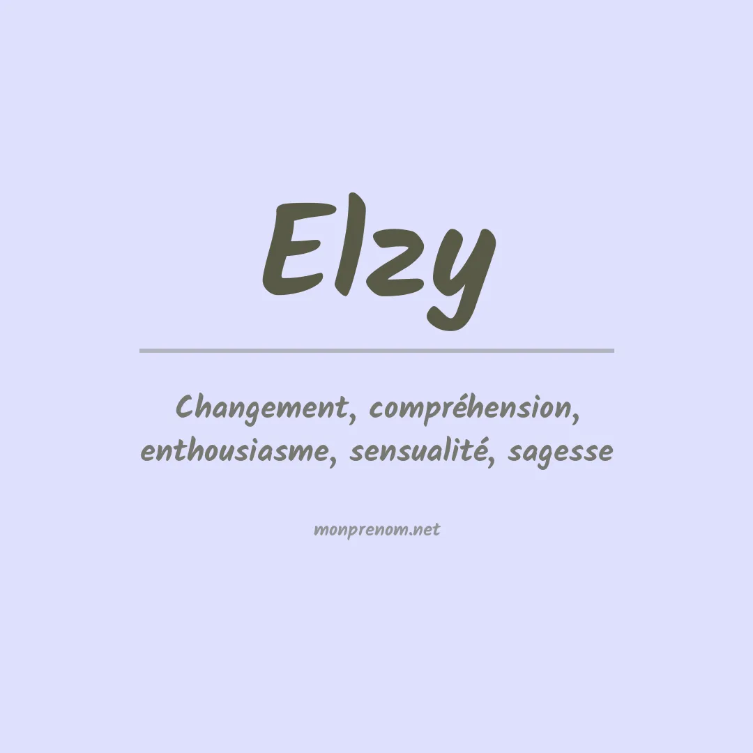 Prénom Elzy