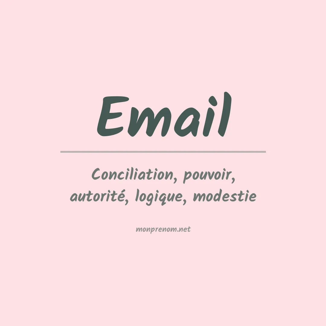 Signification du prénom Email