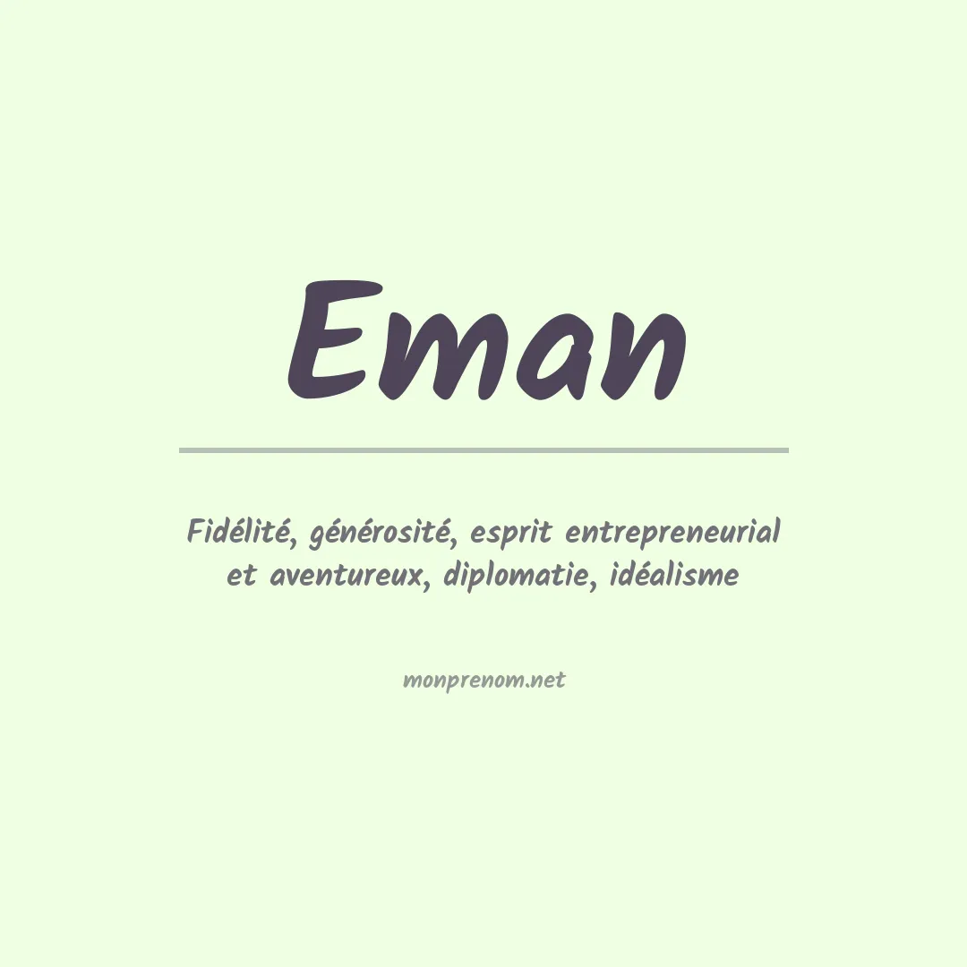 Signification du prénom Eman