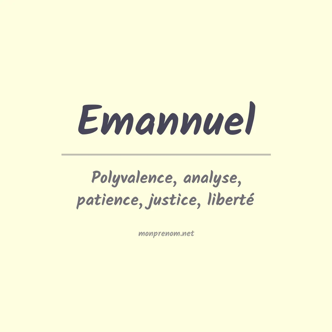Prénom Emannuel