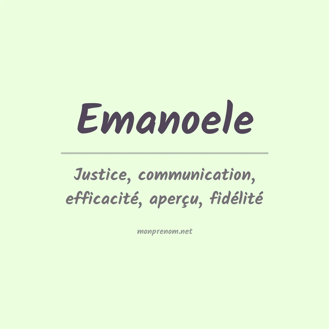 Prénom Emanoele