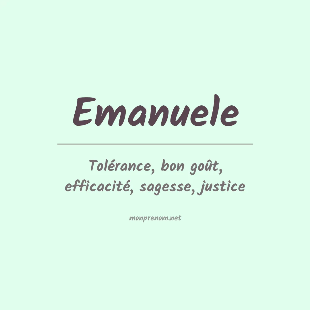 Prénom Emanuele