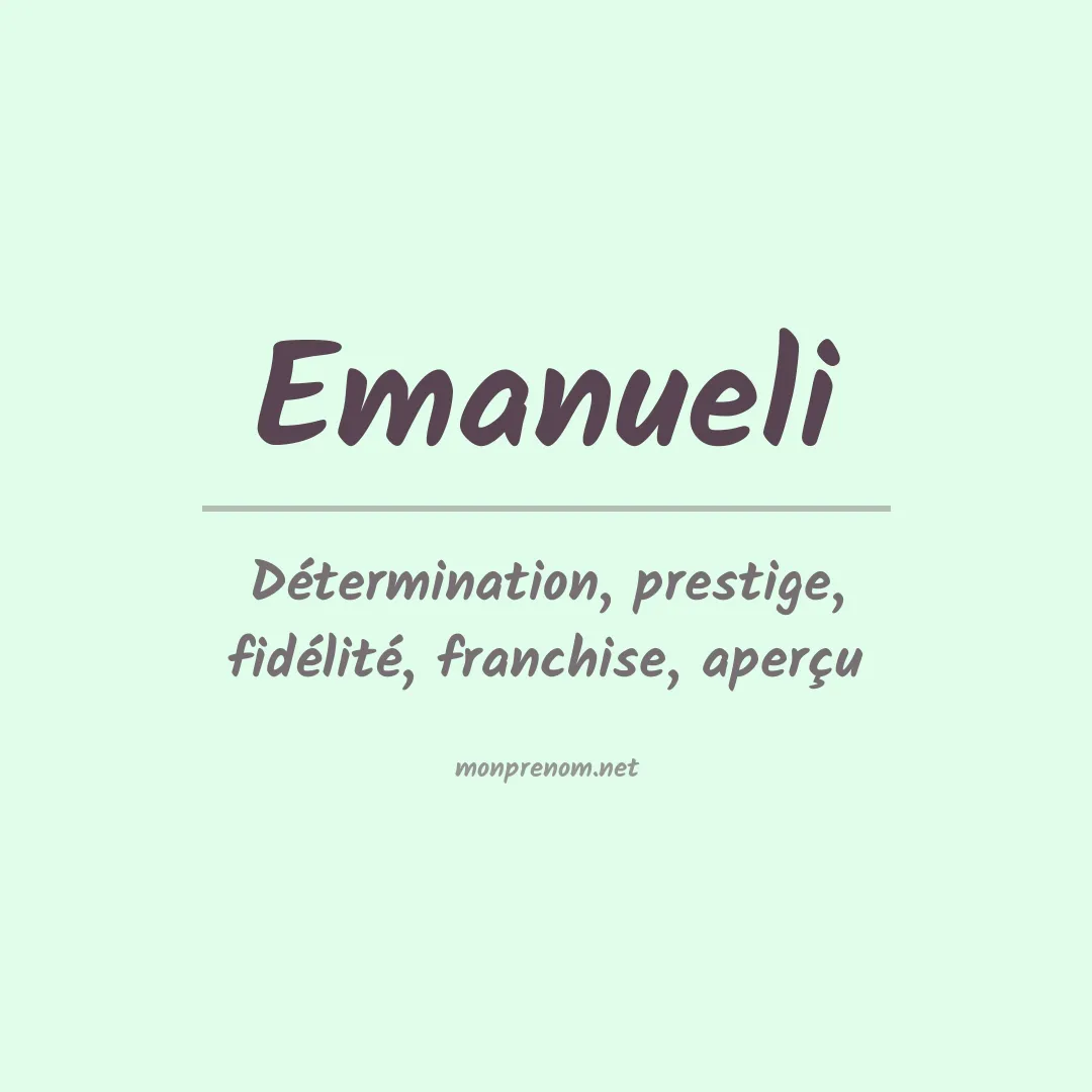 Prénom Emanueli