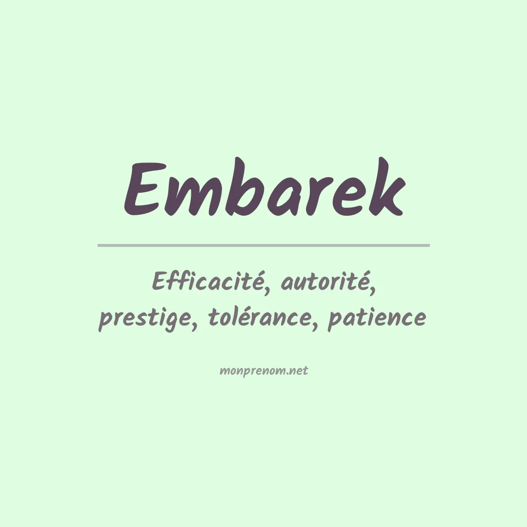 Prénom Embarek