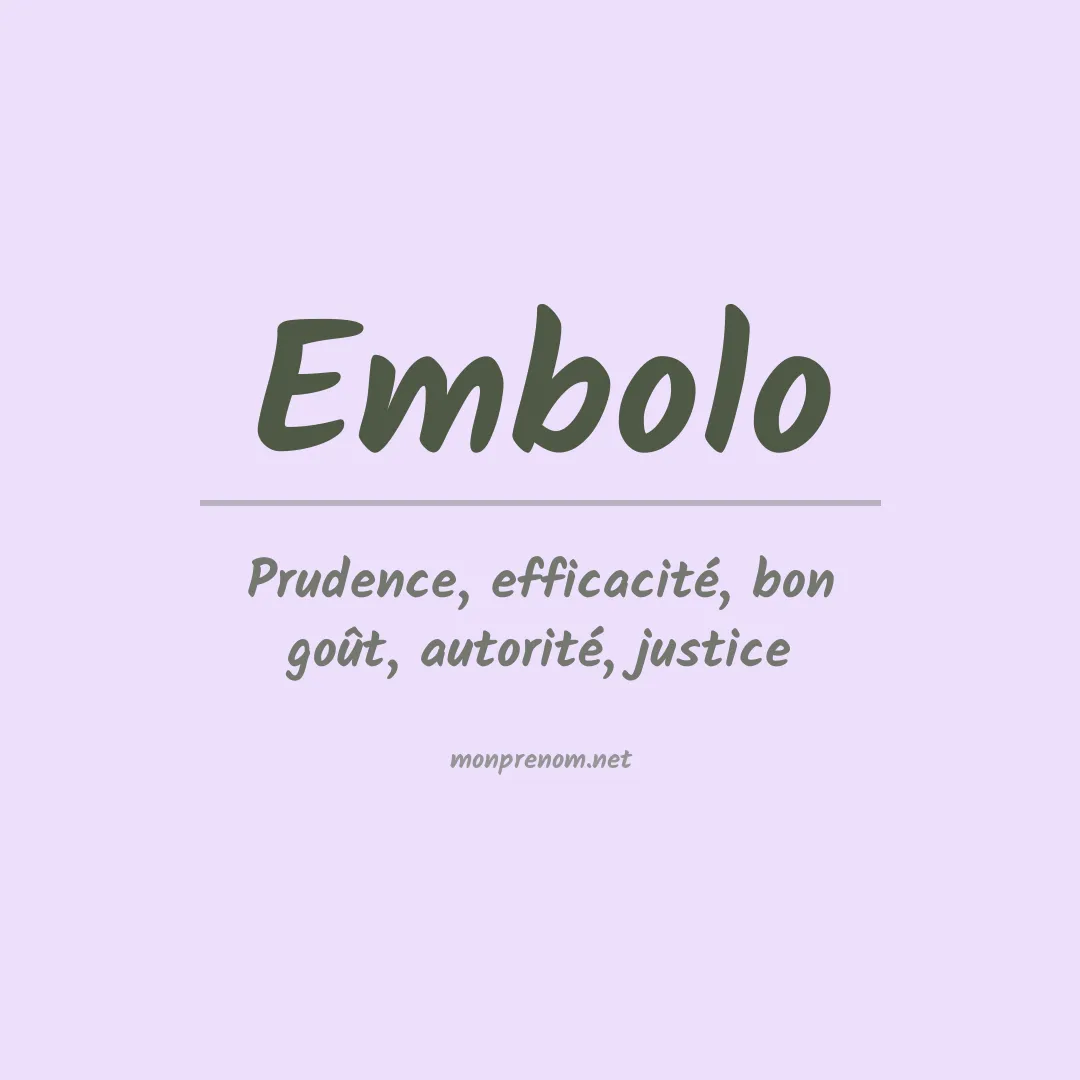 Signification du prénom Embolo