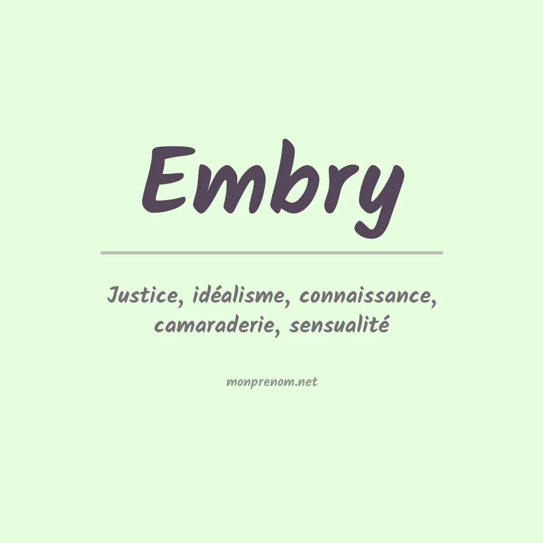 Prénom Embry