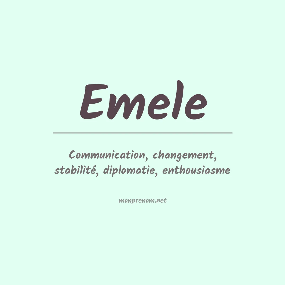 Prénom Emele