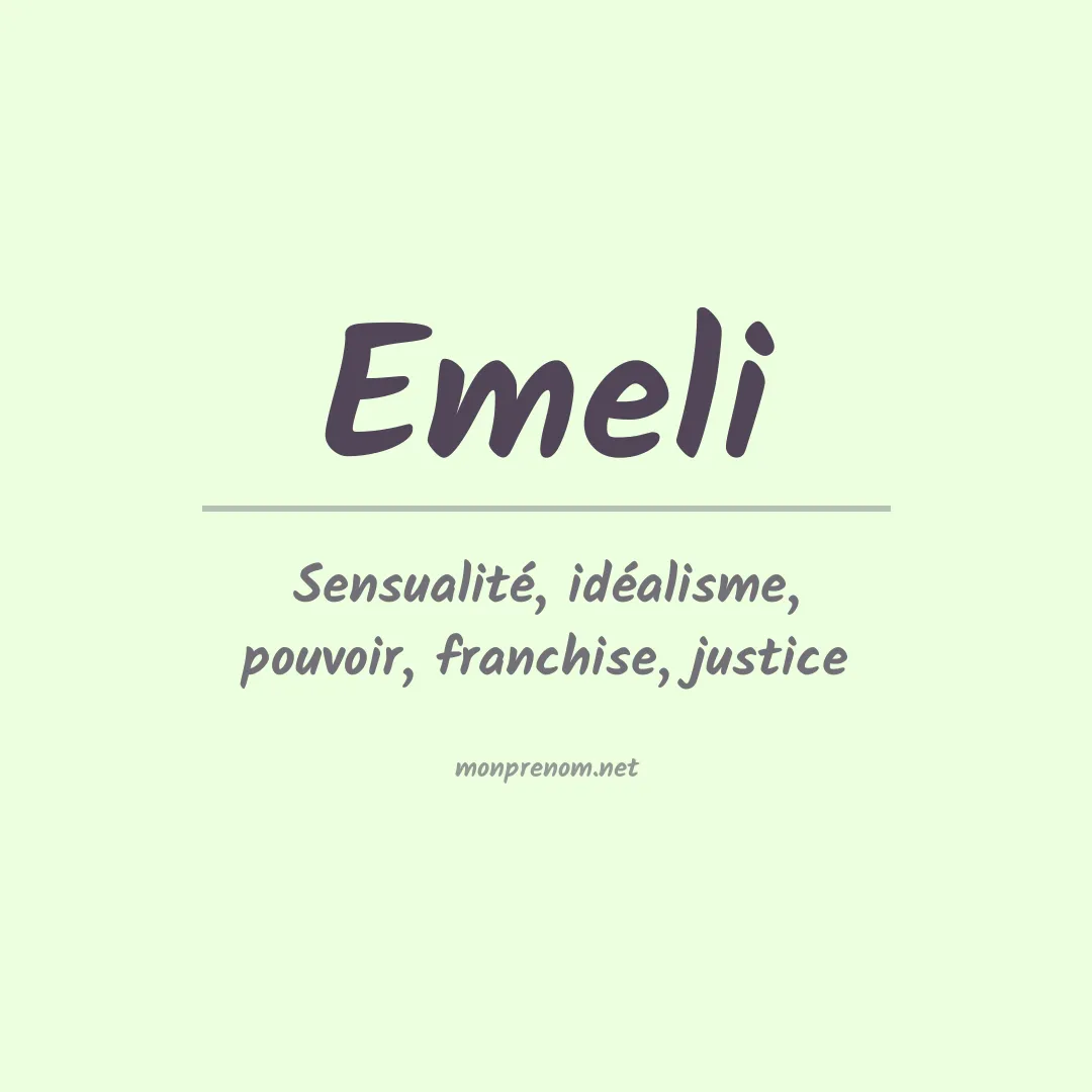 Prénom Emeli