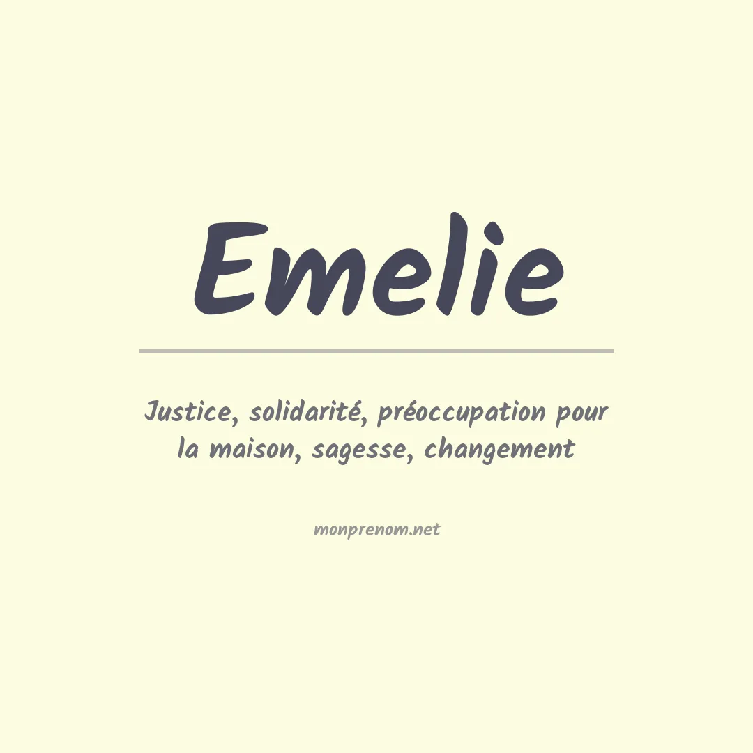 Prénom Emelie