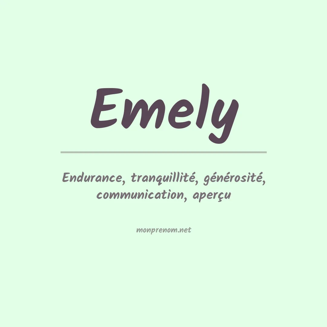 Prénom Emely