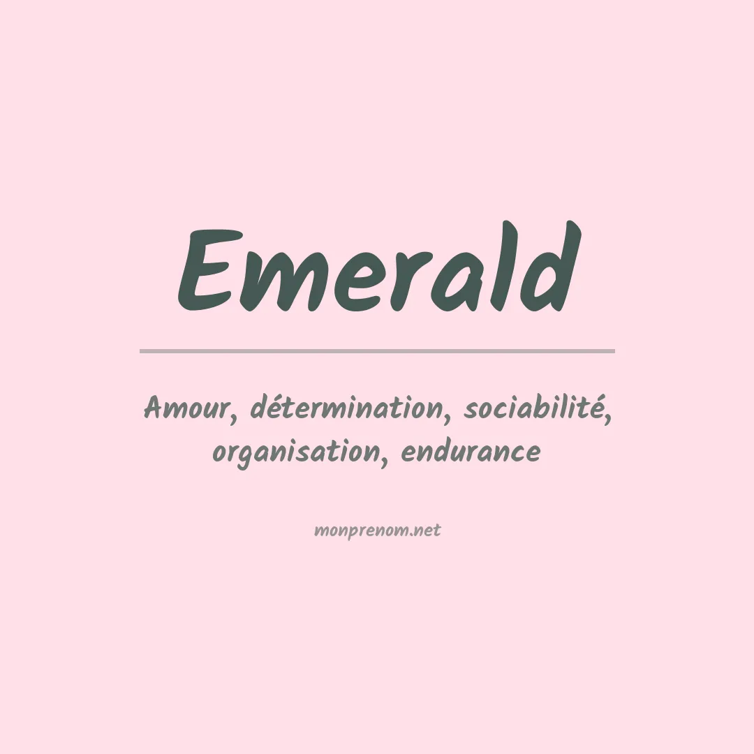Signification du prénom Emerald