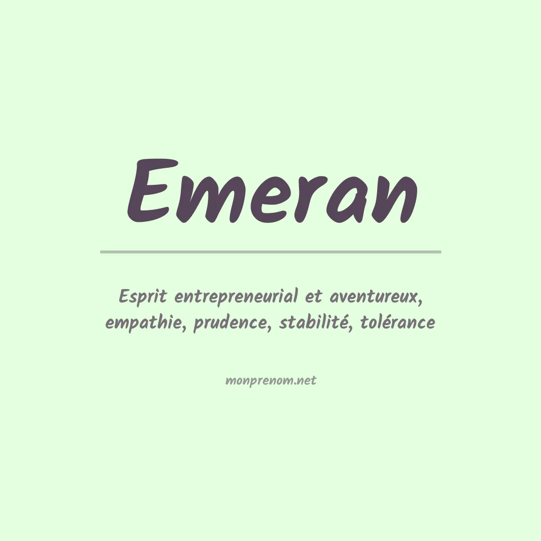 Signification du prénom Emeran