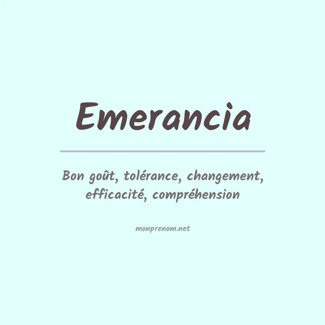 Signification du prénom Emerancia